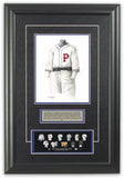 This is an original watercolor painting of the 1934 Pittsburgh Pirates uniform.