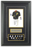 This is an original watercolor painting of the 2013 Pittsburgh Pirates uniform.