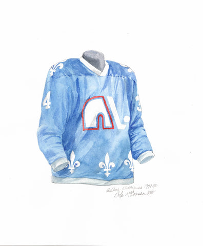 Quebec Nordiques 1979-80 - Heritage Sports Art - original watercolor artwork