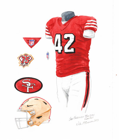 San Francisco 49ers 2021 - Heritage Sports Art - original watercolor artwork