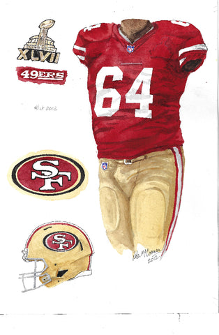 San Francisco 49ers 2012 - Heritage Sports Art - original watercolor artwork
