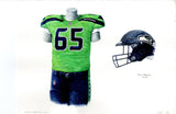 Seattle Seahawks 2020 - Heritage Sports Art - original watercolor artwork