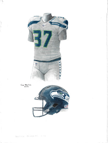 Seattle Seahawks 2017 - Heritage Sports Art - original watercolor artwork