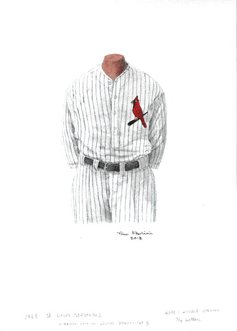 MLB St. Louis Cardinals 1934 uniform original art – Heritage Sports Art