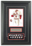 This is an original watercolor painting of the 2013 St. Louis Cardinals uniform.