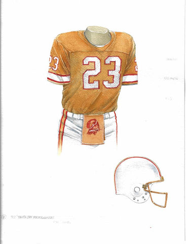 Tampa Bay Buccaneers 1982 - Heritage Sports Art - original watercolor artwork - 1
