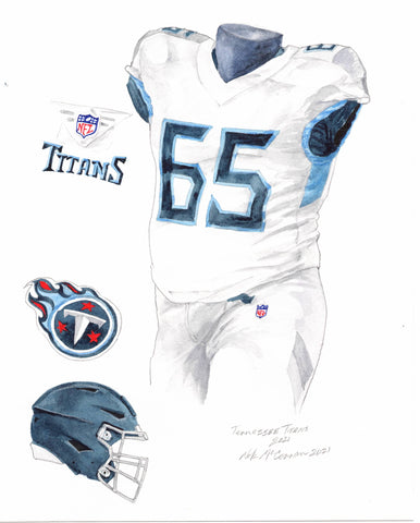 Tennessee Titans 2021 - Heritage Sports Art - original watercolor artwork