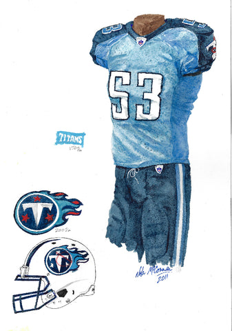 Tennessee Titans 2011 - Heritage Sports Art - original watercolor artwork