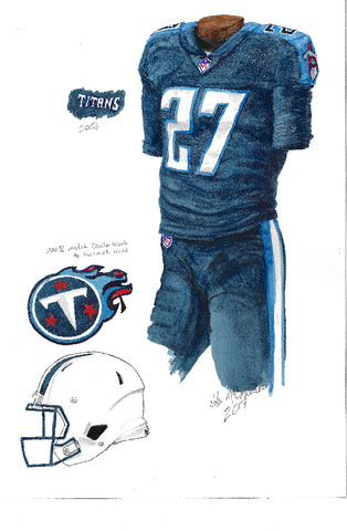 Tennessee Titans 2017 - Heritage Sports Art - original watercolor artwork