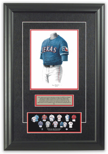 MLB Texas Rangers 1977 uniform original art – Heritage Sports Art