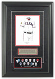 This is an original watercolor painting of the 2011 Texas Rangers uniform.