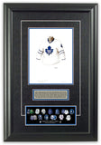 This is an original watercolor painting of the 2007-08 Toronto Maple Leafs jersey.