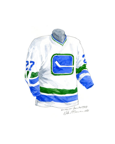 Vancouver Canucks 1970-71 - Heritage Sports Art - original watercolor artwork