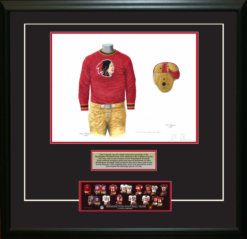Original Commanders NFL Washington Commanders 1933 uniform original art - poster 2 ...