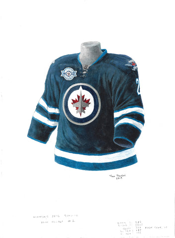 Winnipeg Jets 2011-12 - Heritage Sports Art - original watercolor artwork