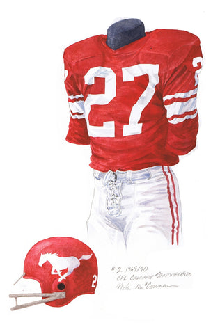 Calgary Stampeders 1970 - Heritage Sports Art - original watercolor artwork - 1