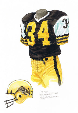 Hamilton Tiger-Cats 1983 - Heritage Sports Art - original watercolor artwork - 1