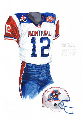 Montreal Alouettes 2002 - Heritage Sports Art - original watercolor artwork - 1