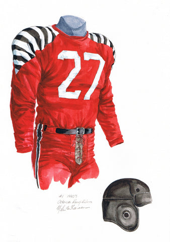 Ottawa Redblacks 1940 - Heritage Sports Art - original watercolor artwork - 1