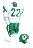 Saskatchewan Roughriders 1966 - Heritage Sports Art - original watercolor artwork - 1