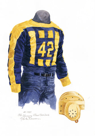 Winnipeg Blue Bombers 1939 - Heritage Sports Art - original watercolor artwork - 1