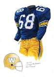 Winnipeg Blue Bombers 1970 - Heritage Sports Art - original watercolor artwork - 1