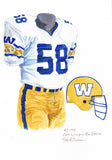 Winnipeg Blue Bombers 1984 - Heritage Sports Art - original watercolor artwork - 1