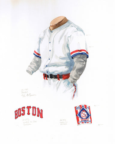 MLB Boston Red Sox 1908 uniform original art – Heritage Sports Art