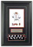 This is an original watercolor painting of the 1948 Atlanta Braves uniform.