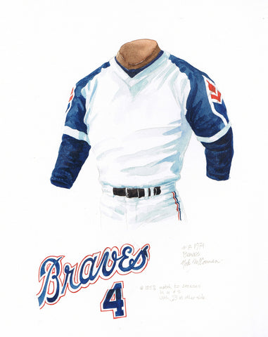 Atlanta Braves 1974 - Heritage Sports Art - original watercolor artwork - 1
