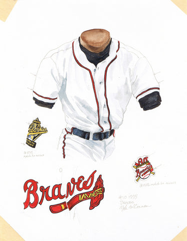 Atlanta Braves 1995 - Heritage Sports Art - original watercolor artwork - 1