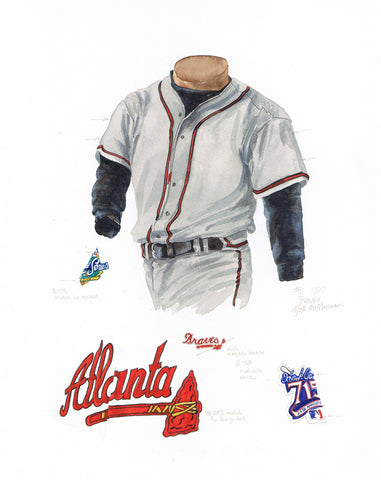 Atlanta Braves 1999 - Heritage Sports Art - original watercolor artwork - 1