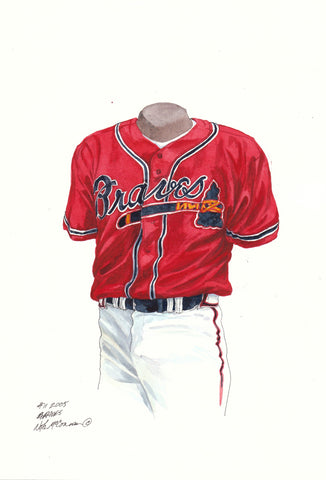 Atlanta Braves 2005 - Heritage Sports Art - original watercolor artwork - 1