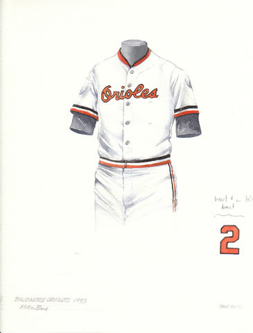 Baltimore Orioles 1983 - Heritage Sports Art - original watercolor artwork - 1