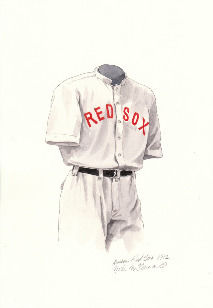 MLB Boston Red Sox 1912 uniform original art – Heritage Sports Art