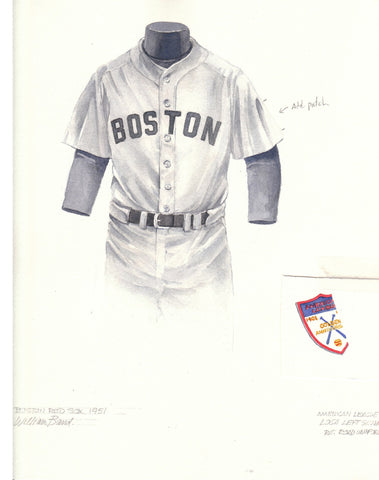Boston Red Sox 1951 - Heritage Sports Art - original watercolor artwork - 1