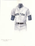 Boston Red Sox 1986 Grey - Heritage Sports Art - original watercolor artwork - 1