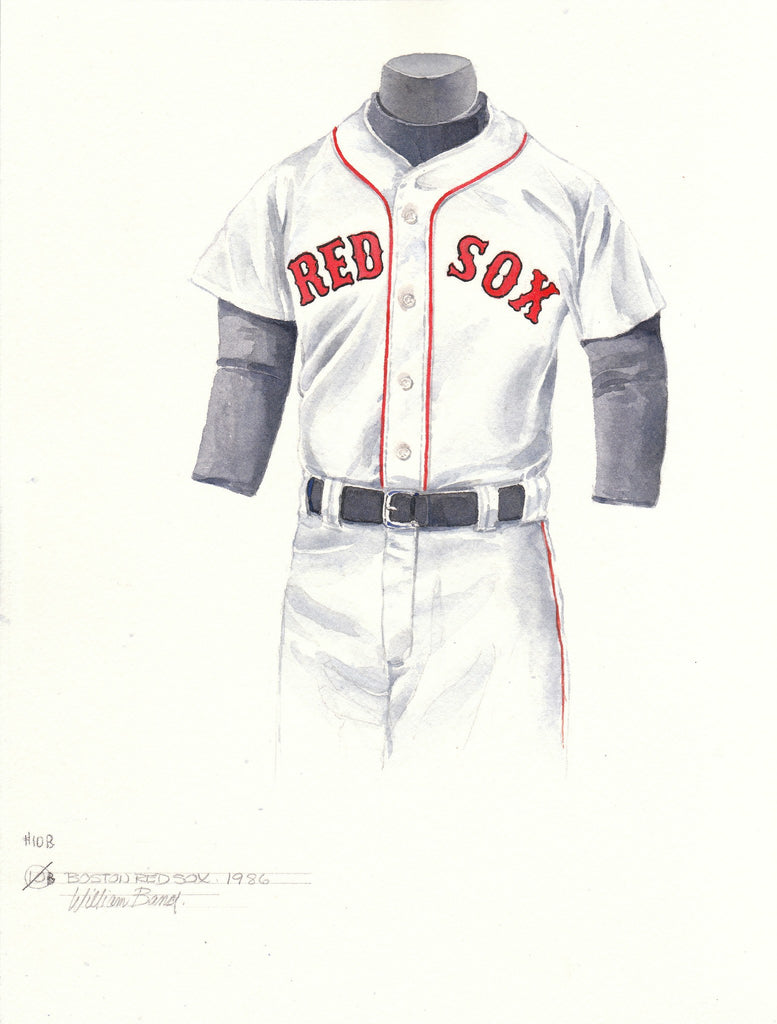 MLB Boston Red Sox 1986 uniform original art – Heritage Sports Art