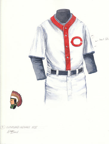 Cleveland Indians 1935 - Heritage Sports Art - original watercolor artwork - 1