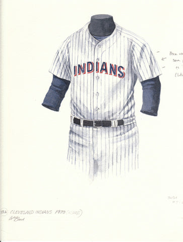 Cleveland Indians 1970 - Heritage Sports Art - original watercolor artwork - 1