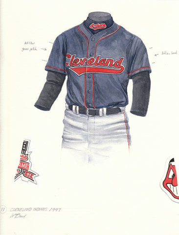 Cleveland Indians 1997 - Heritage Sports Art - original watercolor artwork - 1