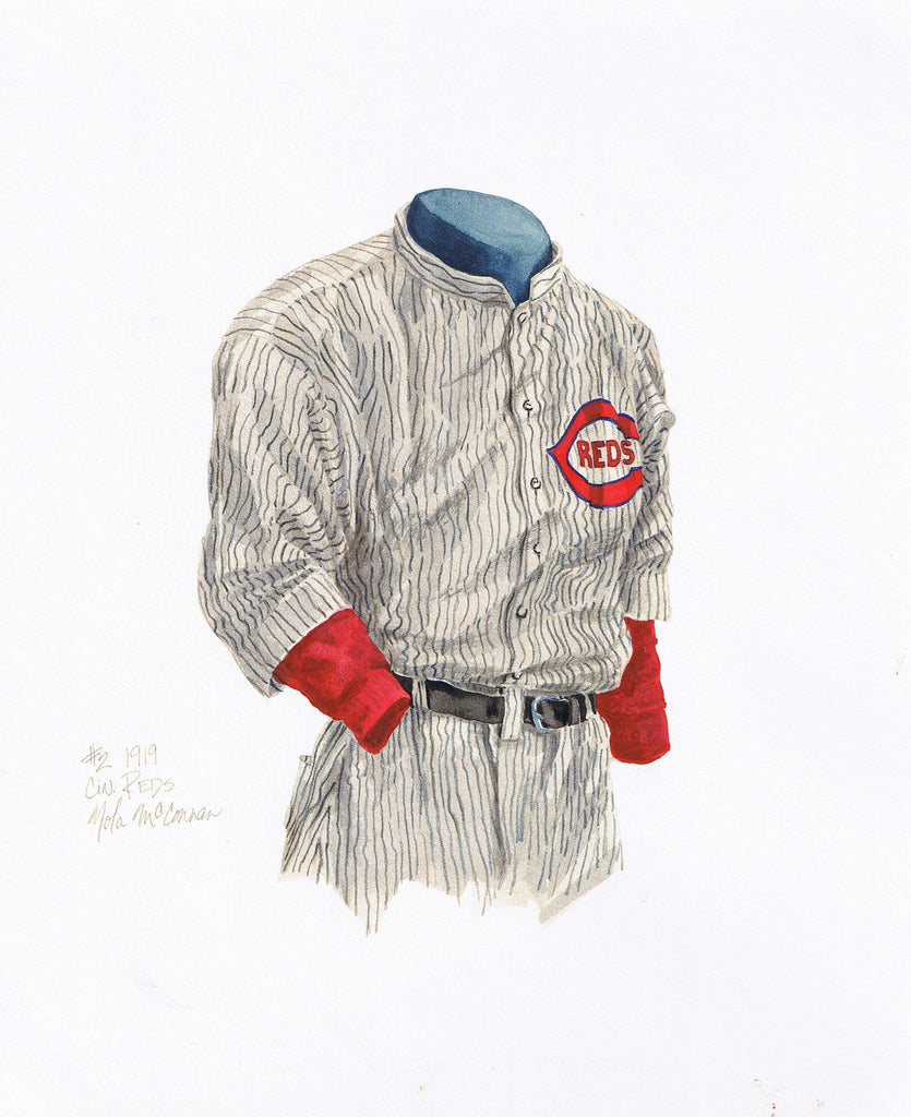 MLB Cincinnati Reds 1919 uniform original art – Heritage Sports Art