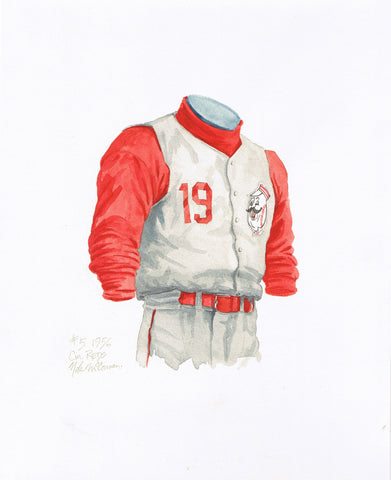 Cincinnati Reds 1956 - Heritage Sports Art - original watercolor artwork - 1