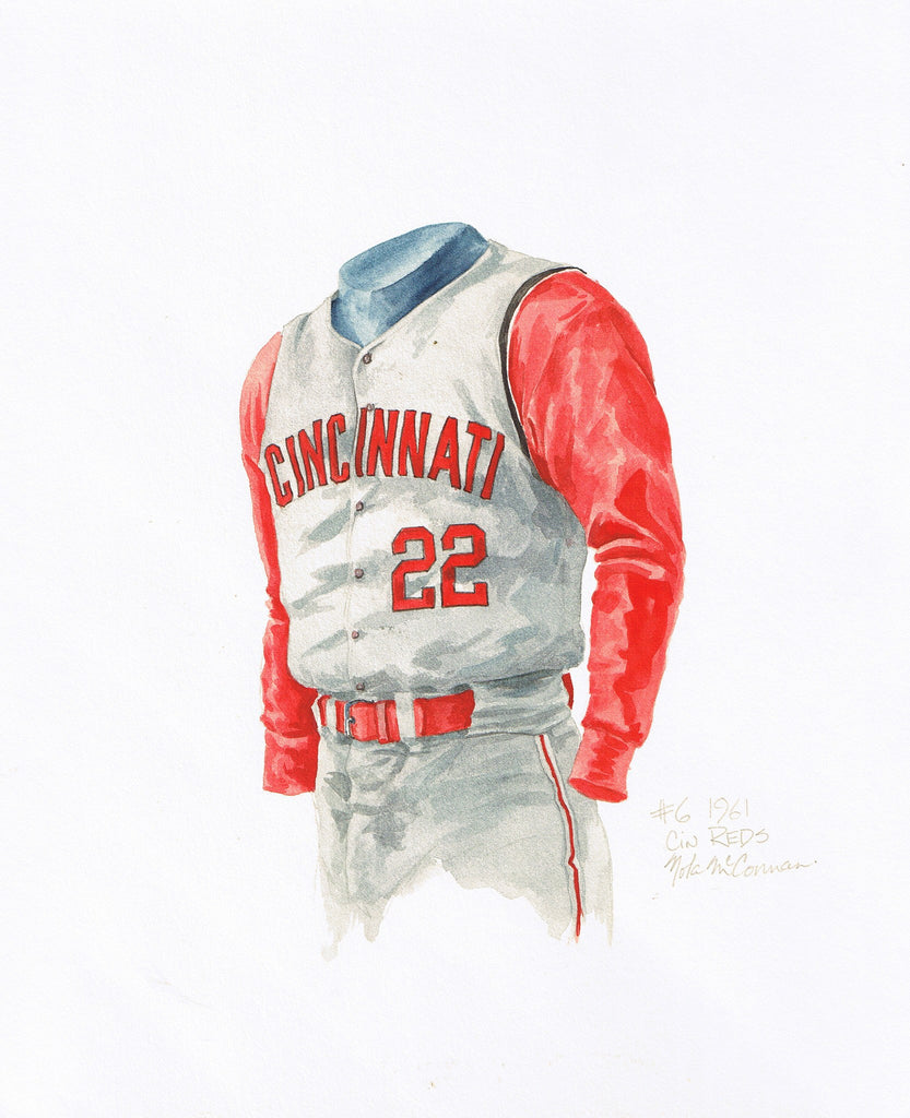 MLB Cincinnati Reds 1961 uniform original art – Heritage Sports Art
