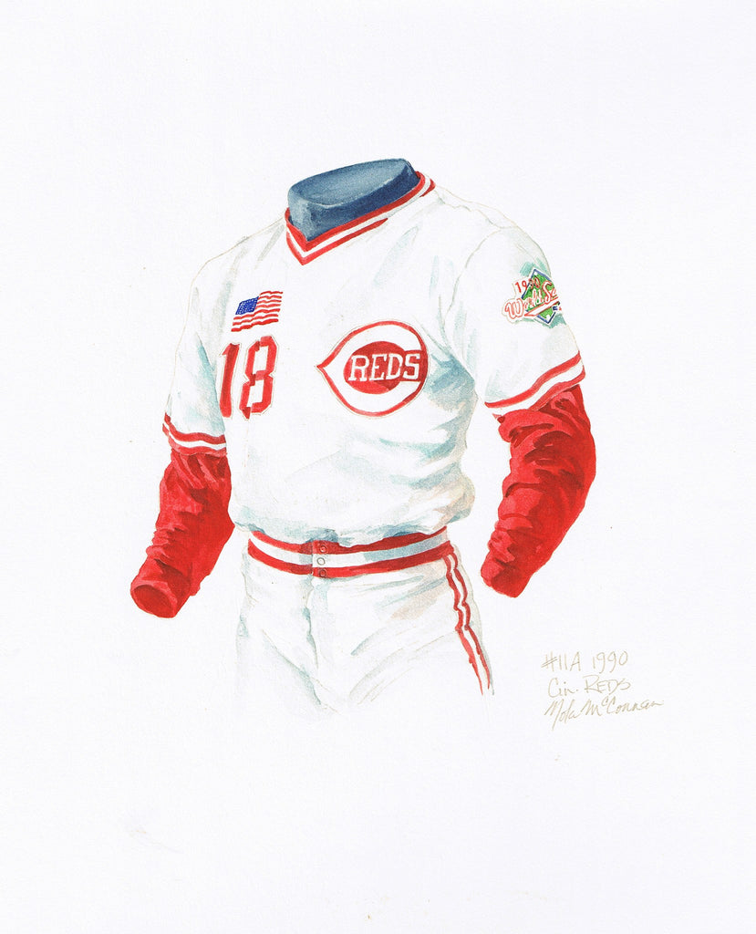 MLB Cincinnati Reds 1990 uniform original art – Heritage Sports Art