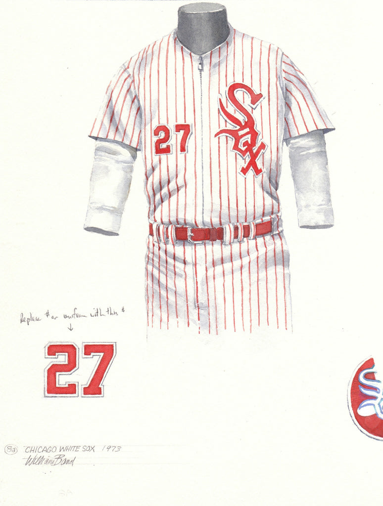 MLB Chicago White Sox 1973 uniform original art – Heritage Sports Art