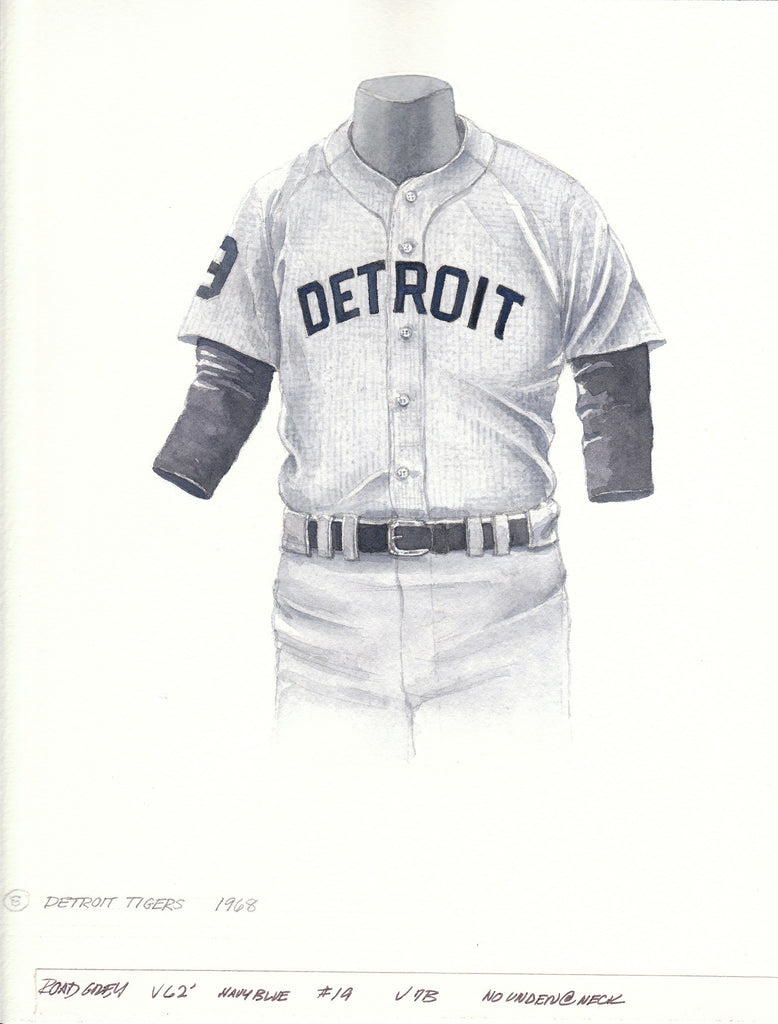 detroit tigers 1968 jersey