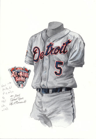 Detroit Tigers 2005 - Heritage Sports Art - original watercolor artwork - 1