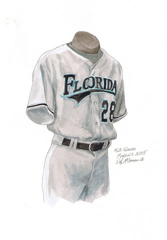 Florida Marlins 2005 - Heritage Sports Art - original watercolor artwork - 1