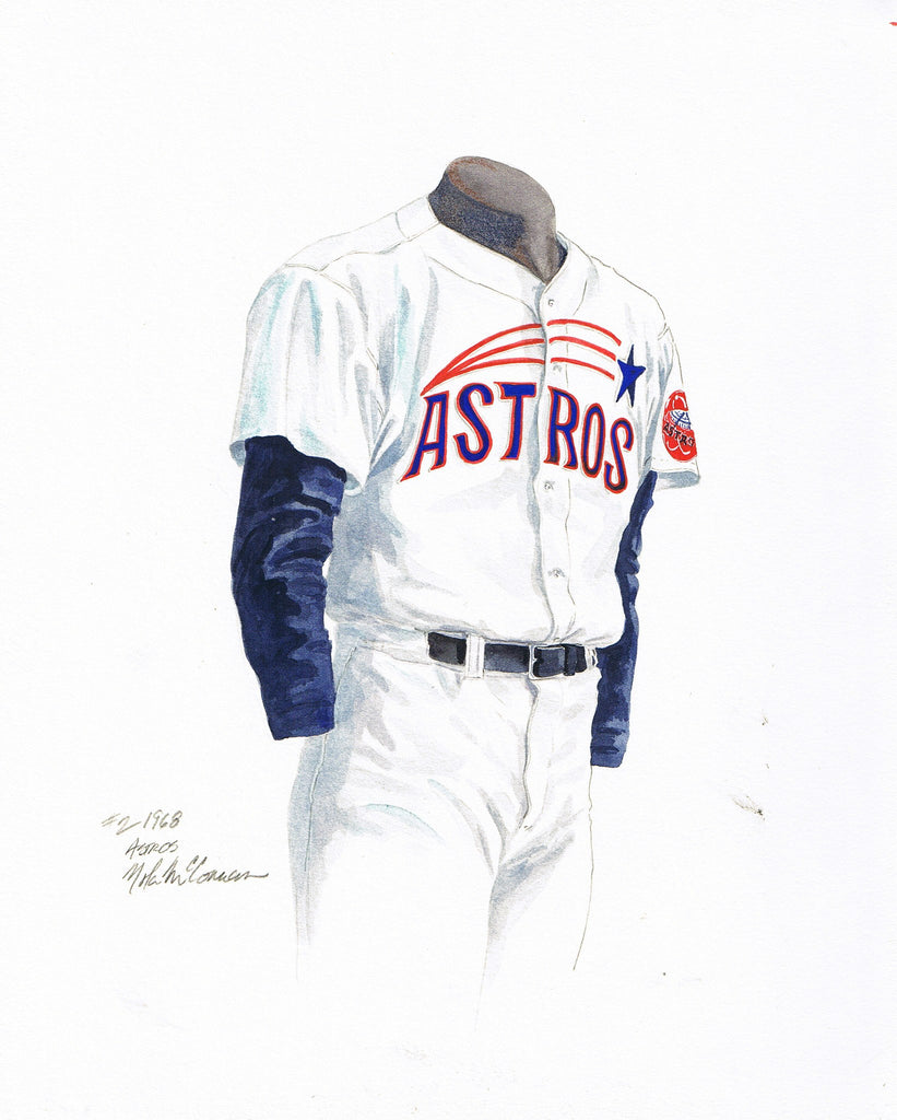 MLB Houston Astros 1968 uniform original art – Heritage Sports Art